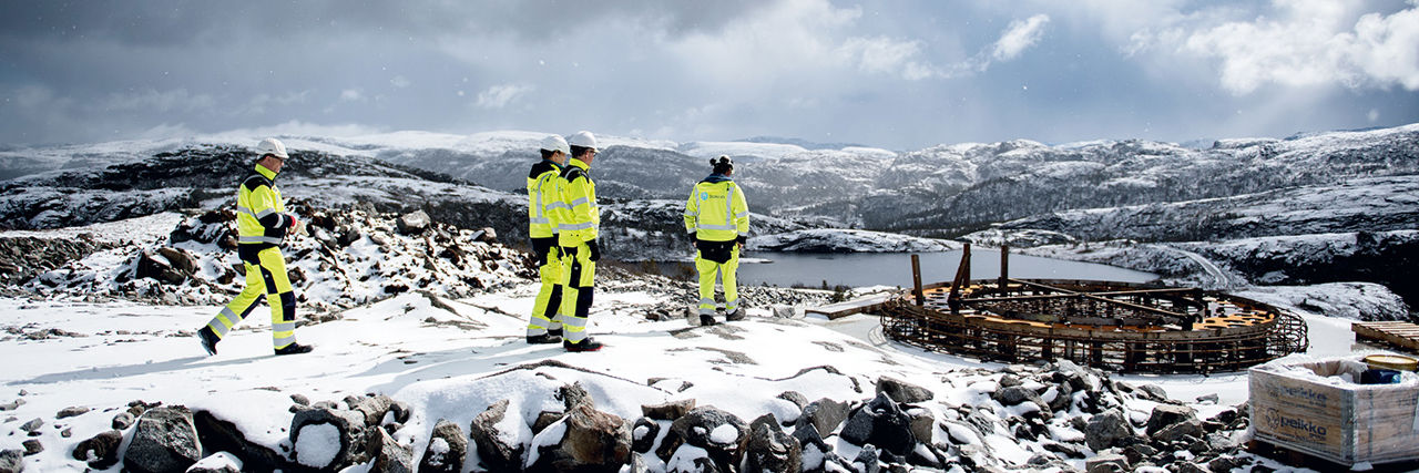 From the construction of Roan wind farm in the Fosen Vind project