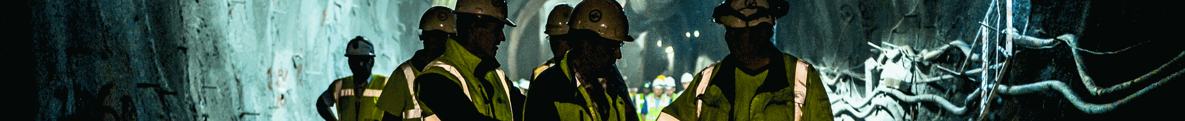 Inside tunnel at construction site